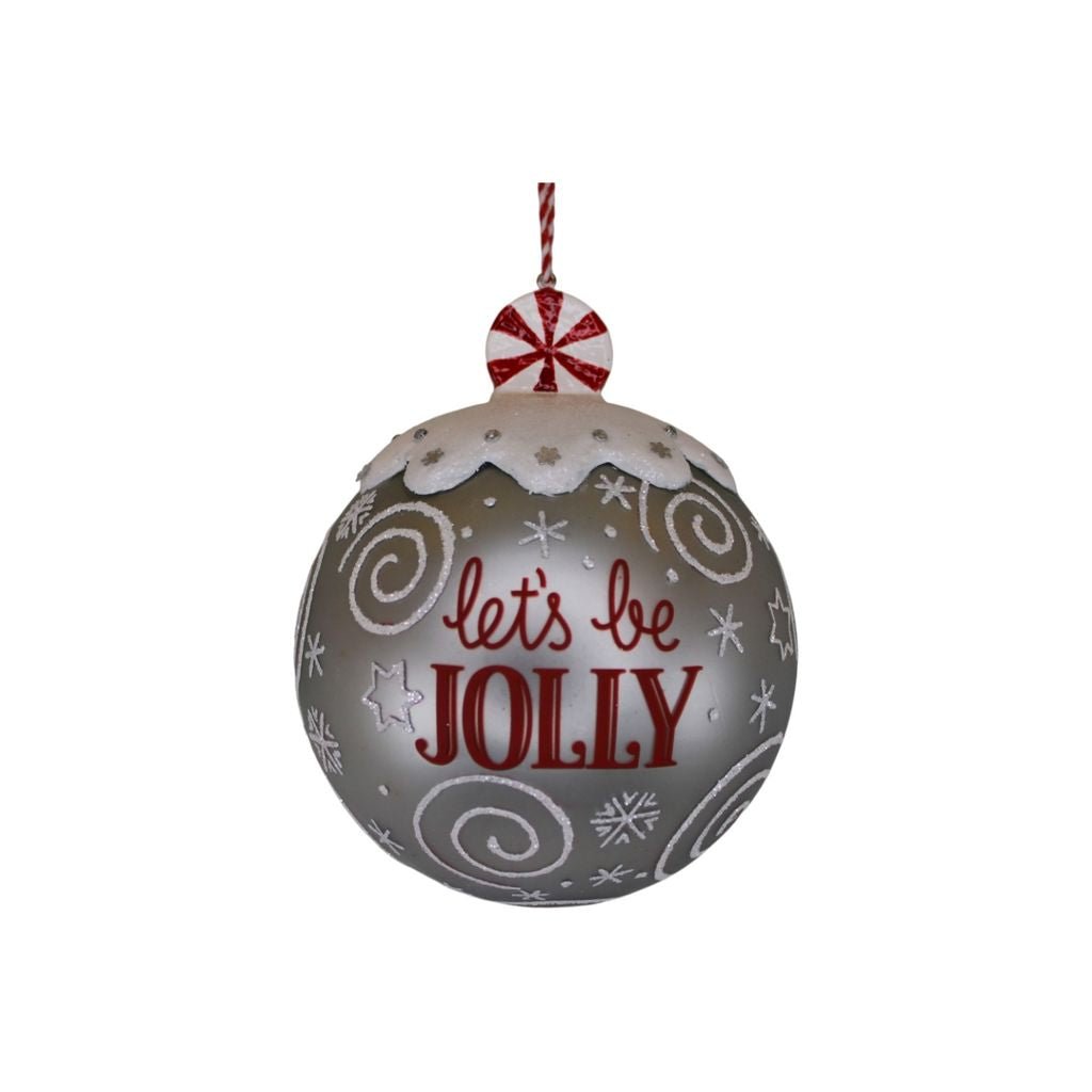 Be Jolly Peppermint Ball Ornament