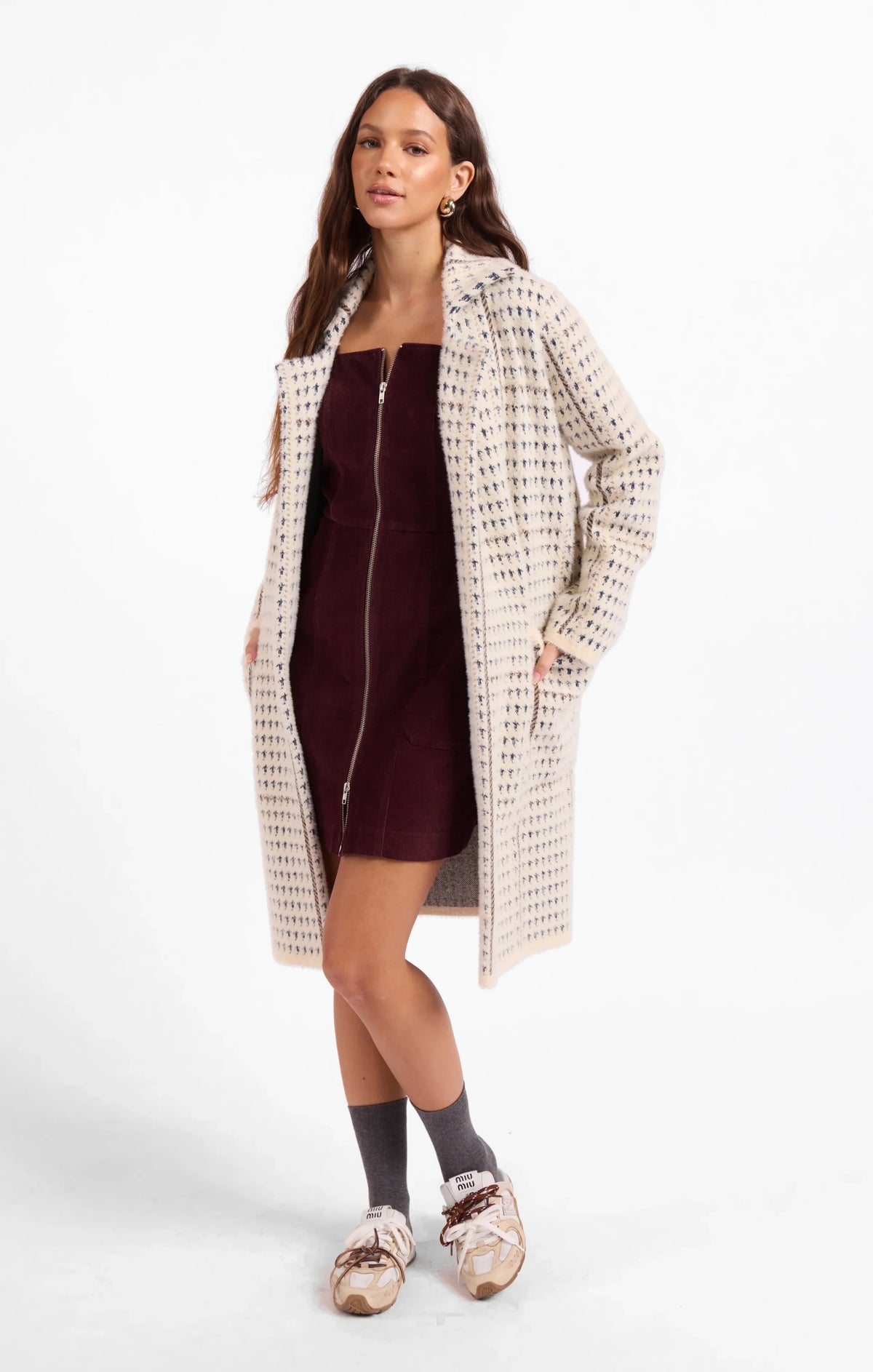 MARCEAU HOUNDSTOOTH COAT