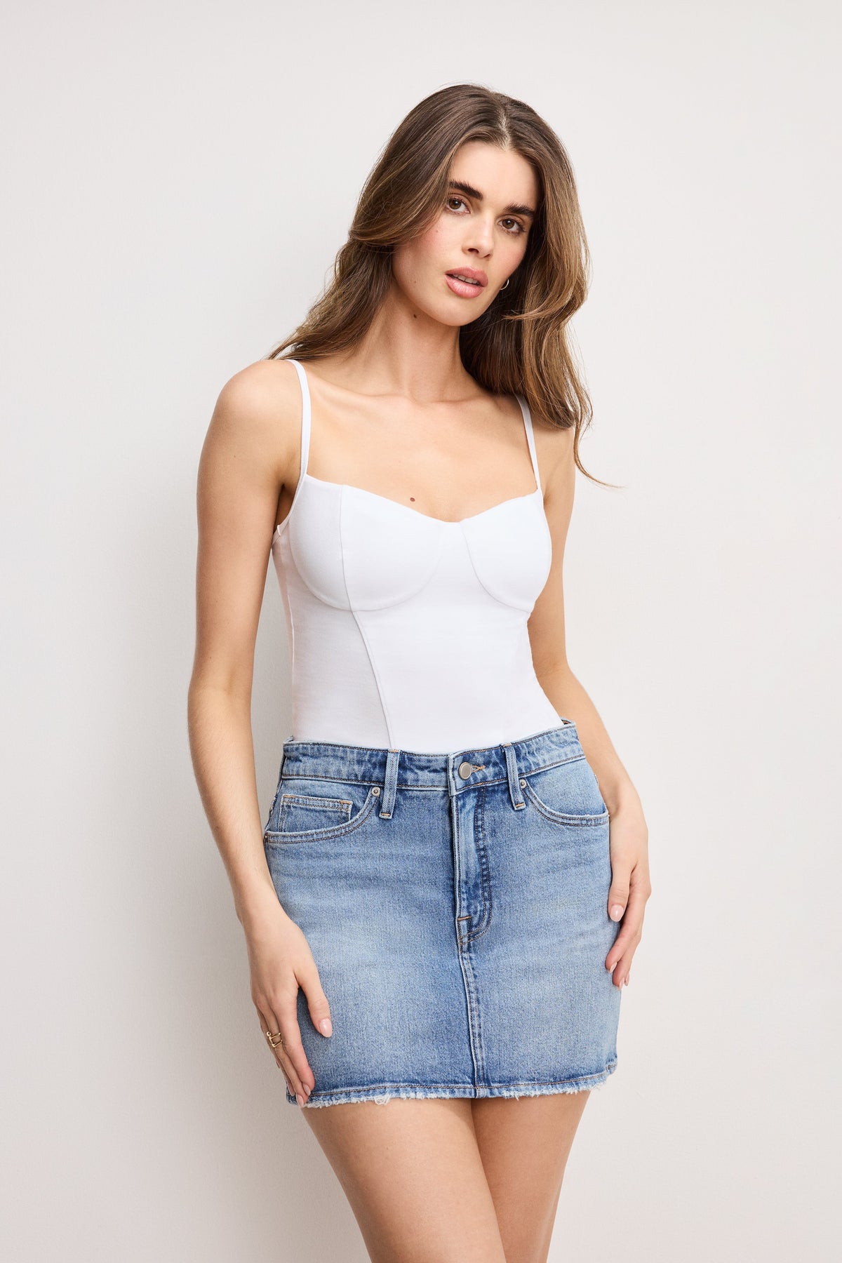 SUPER STRETCH JERSEY BUSTIER | WHITE001