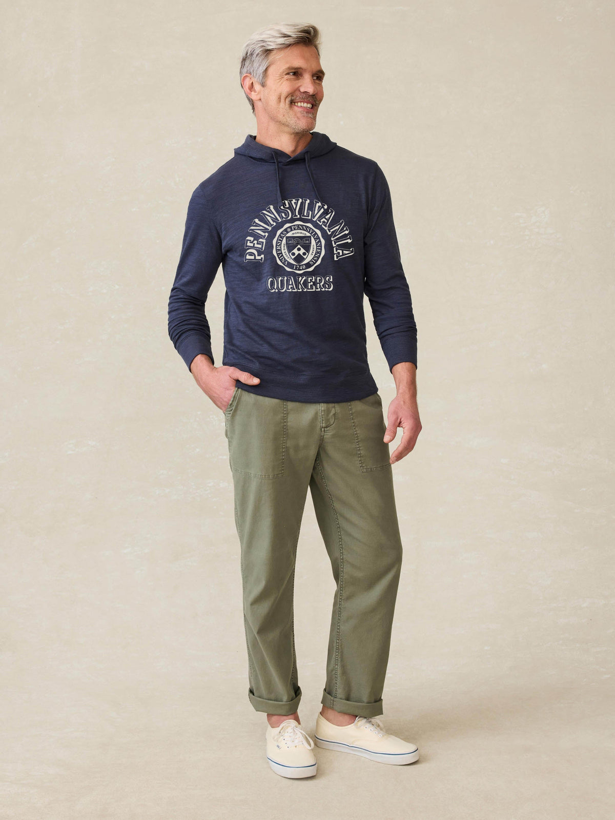 University of Pennsylvania Sunwashed Organic Hoodie - Blue Nights