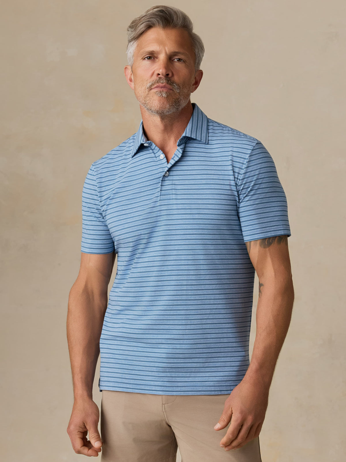 Short-Sleeve Movement Polo - Creek Falls Stripe