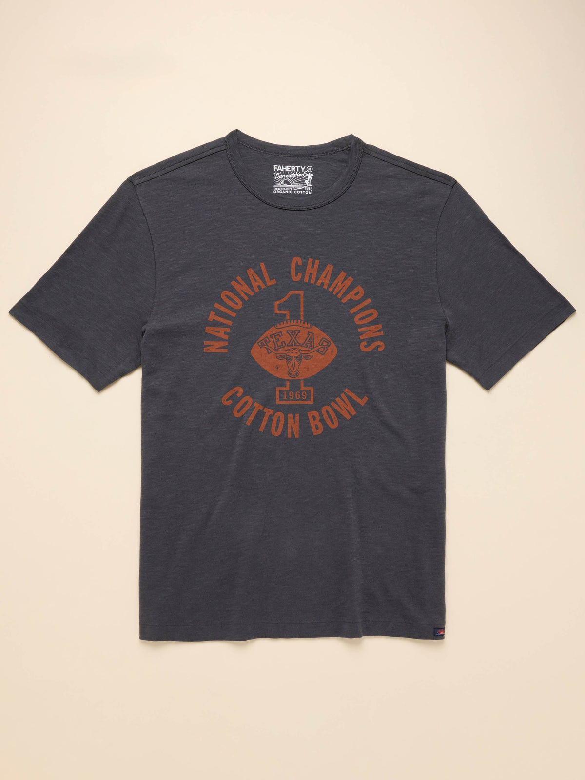 University of Texas Sunwashed Regenerative Tee - Graphite
