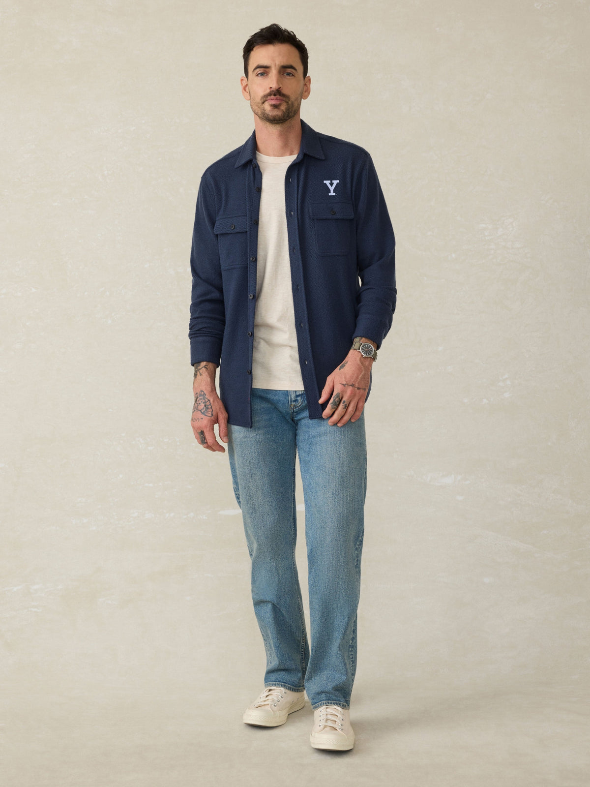Yale Legend Sweater Shirt - Brighton Navy Twill