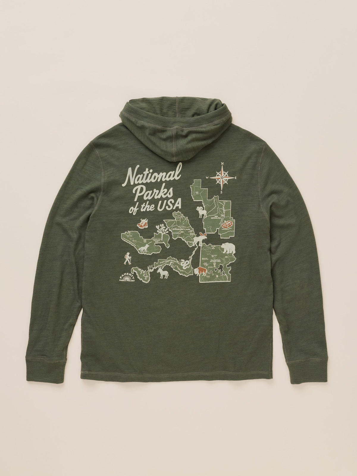 Faherty x Parks Project National Parks Sunwashed Organic Hoodie - Forest Grove