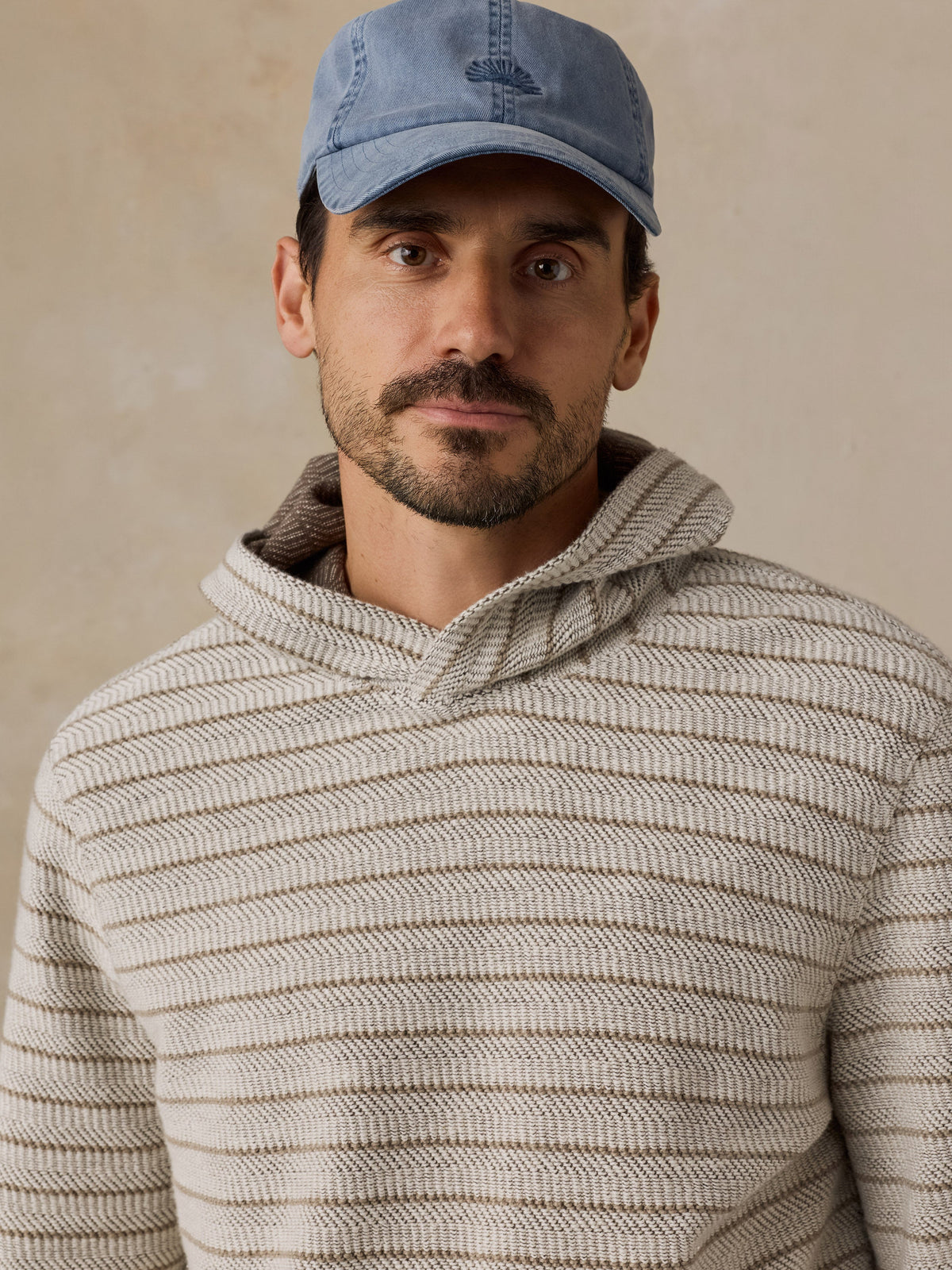 Whitewater Hoodie - Stone Brown Stripe