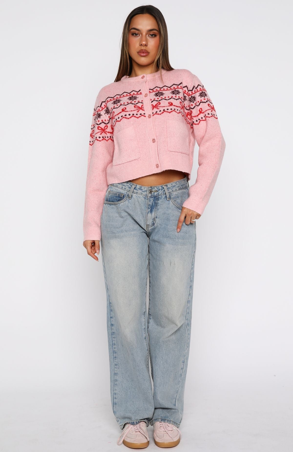 Snowflake Cuddles Knit Cardigan Blossom