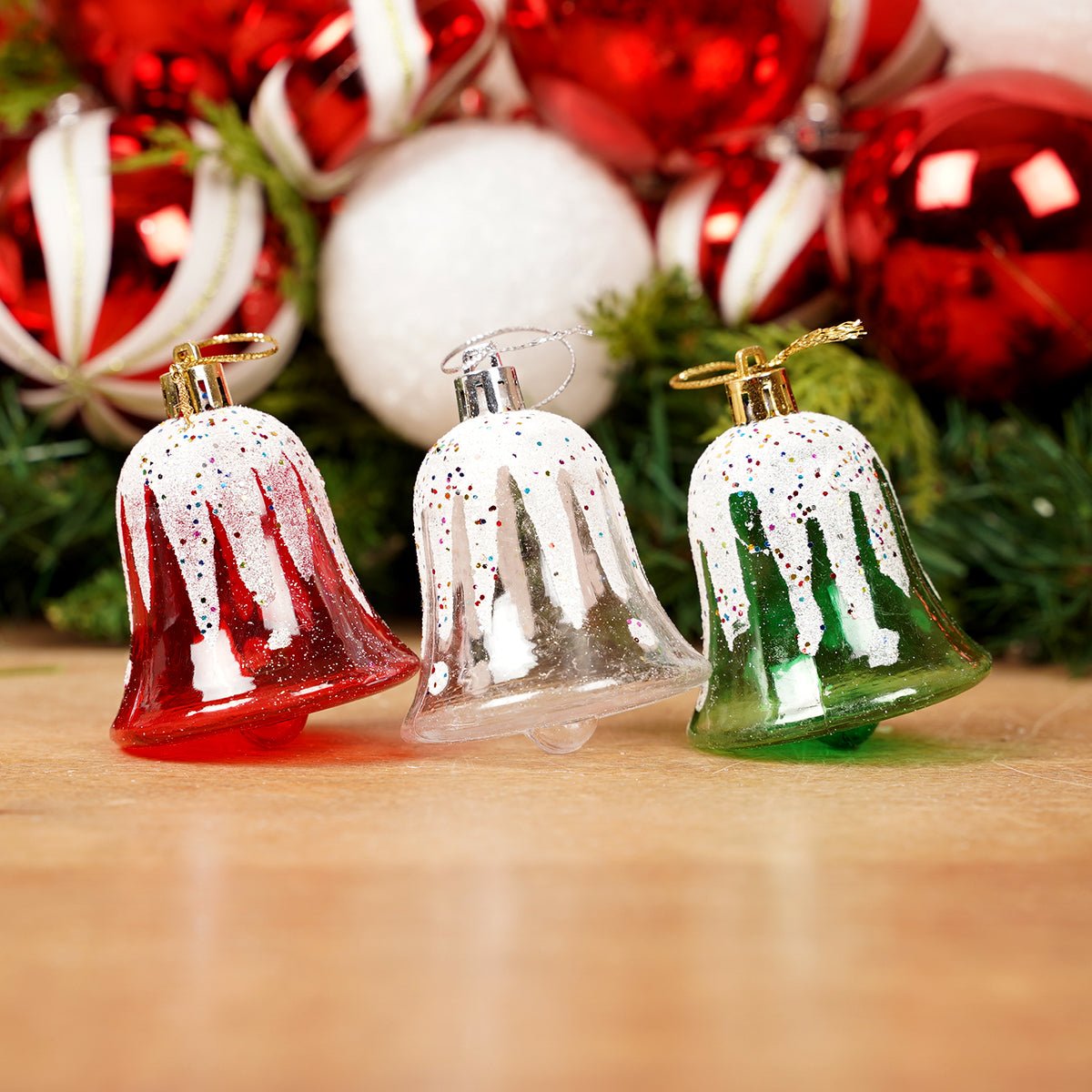 Iced Vintage Bell Ornament Set of 6