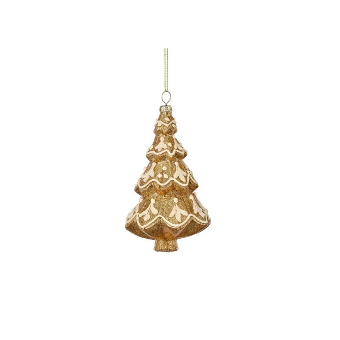 Glass Gingerbread Cookie Tree Ornament
