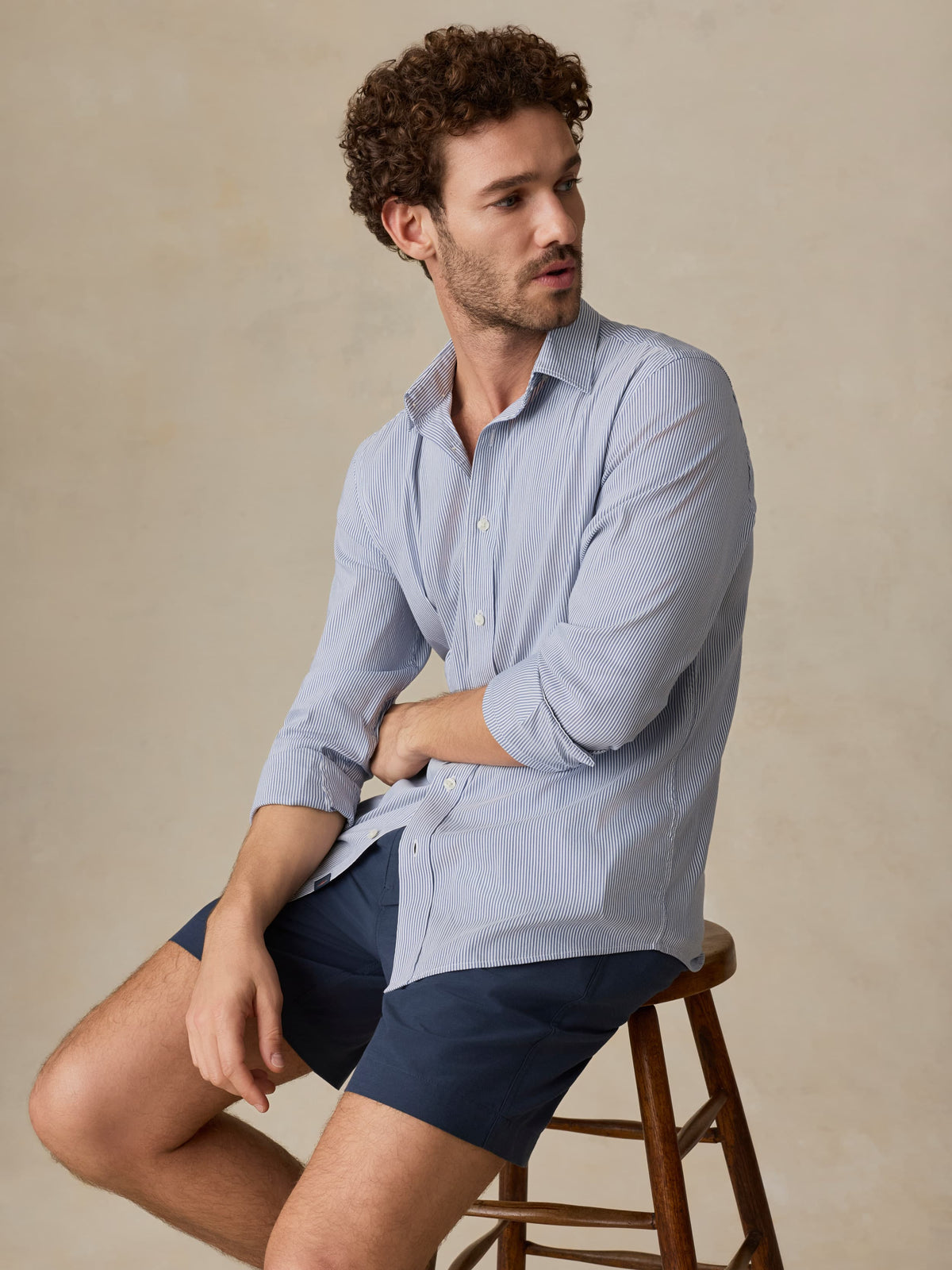 The Movement Shirt - Sapphire Cloud Stripe