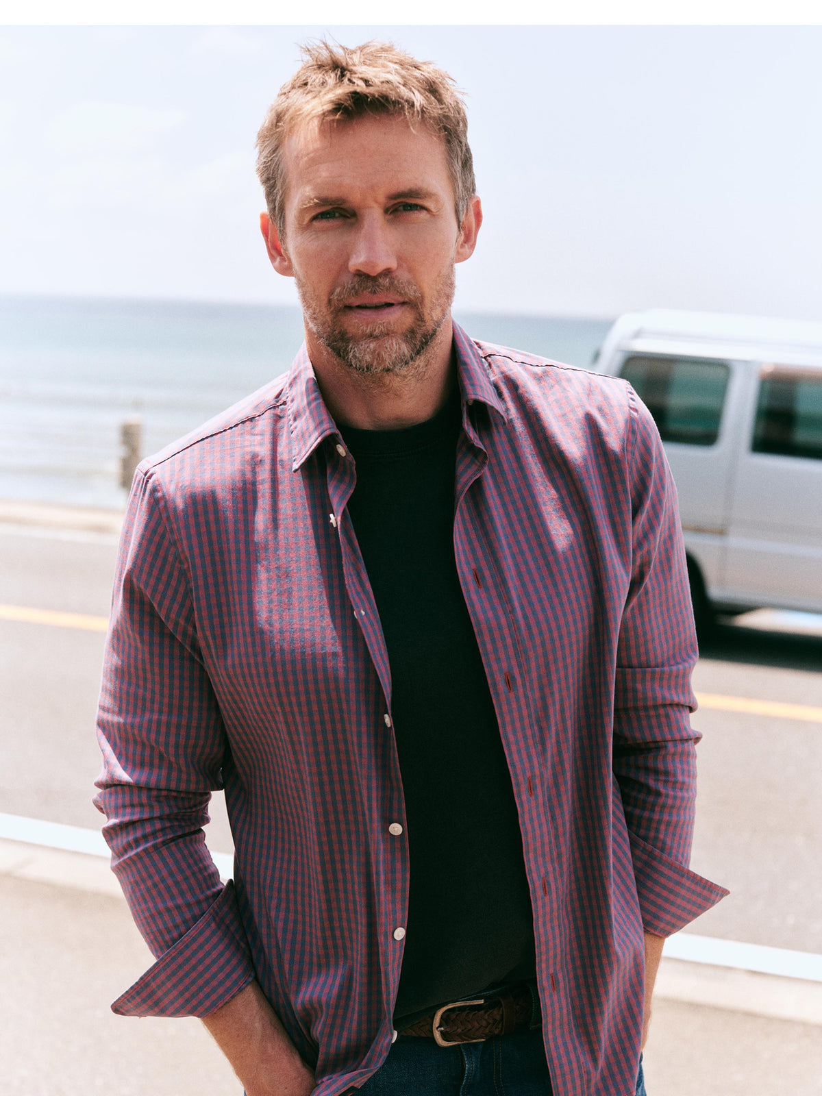 Soft Twill Movement Shirt - Crimson Rock Plaid