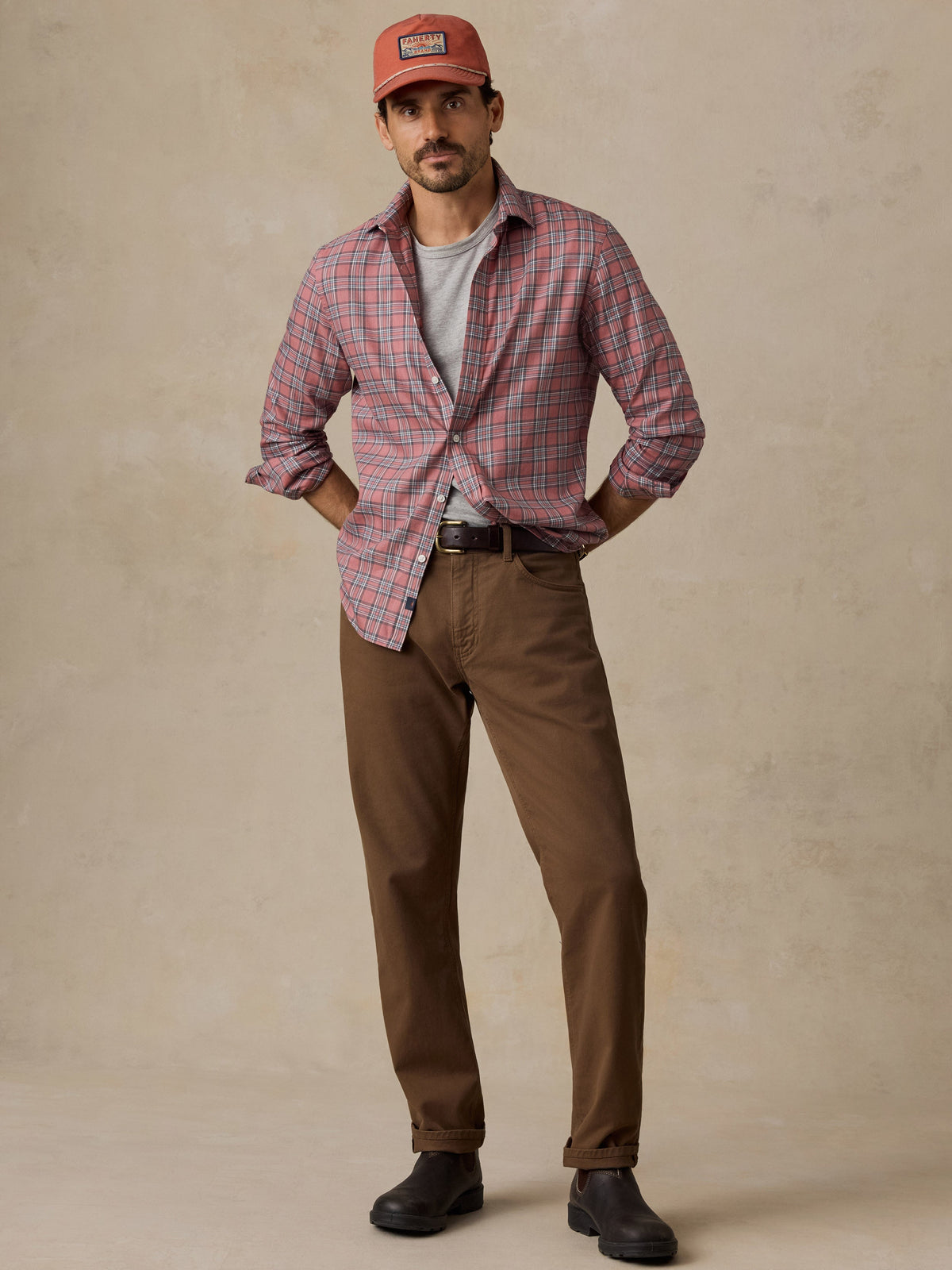 Soft Twill Movement Shirt - Crimson Rock Plaid