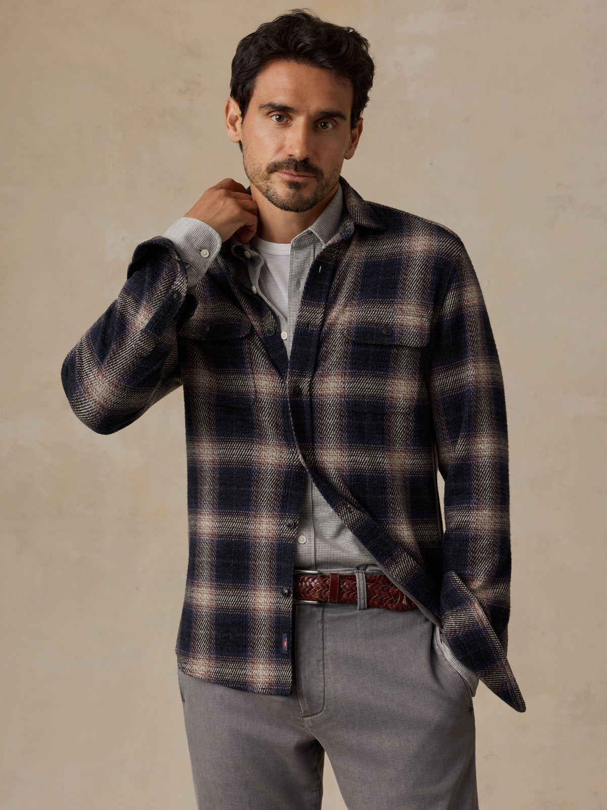 Legend Sweater Shirt - Storm Ombre Plaid