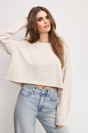 COZY KNIT CREW NECK | VANILLA001