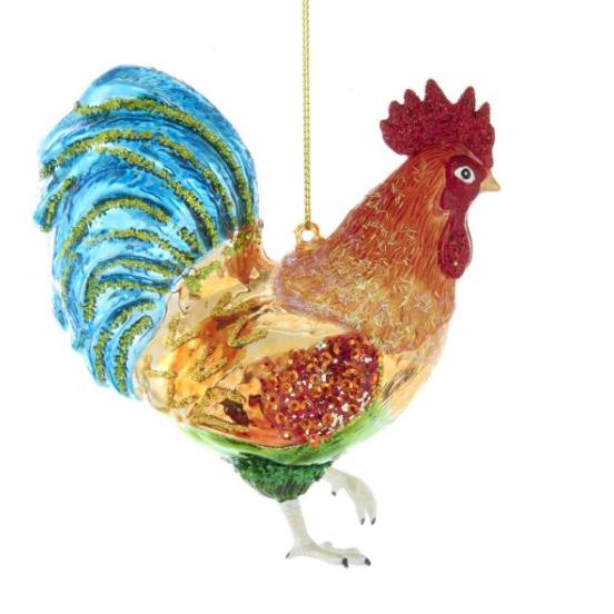 Kurt Adler Noble Gems Rooster Ornament