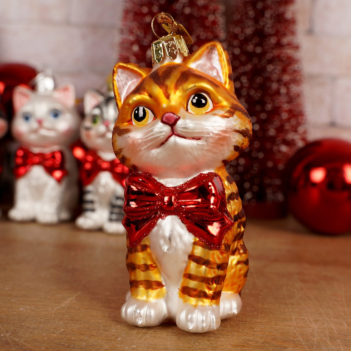 NG Cat With Bow Ornament