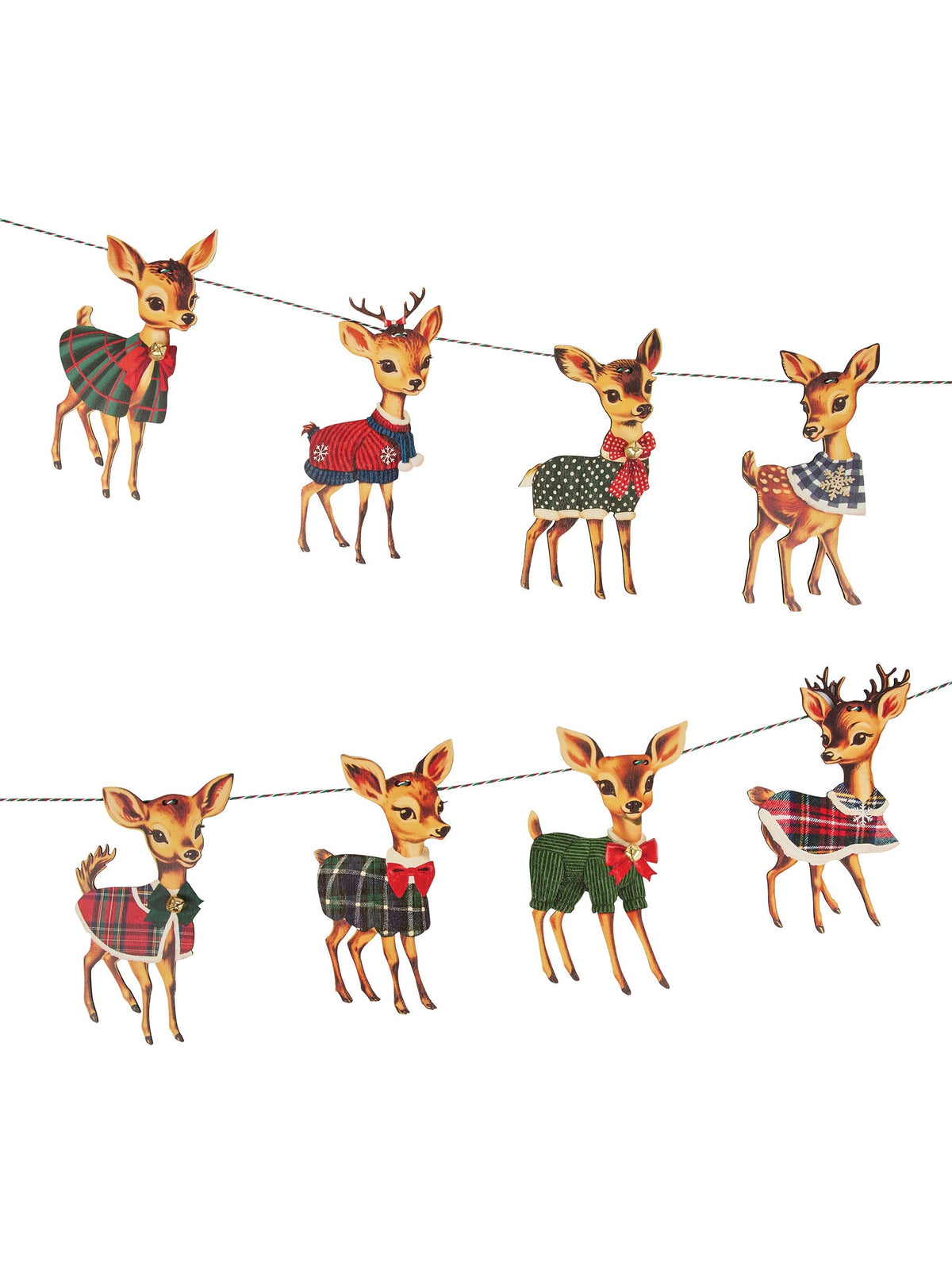 Nostalgic Christmas Deer Garland