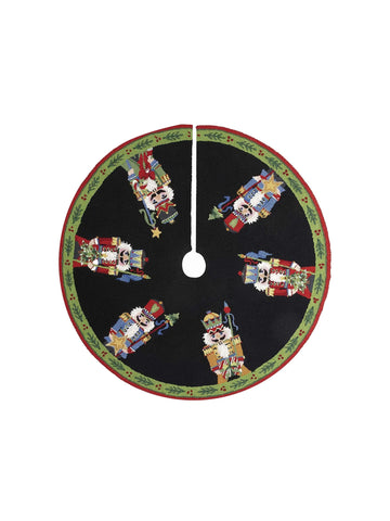 Nutcracker Wool Hook Tree Skirt