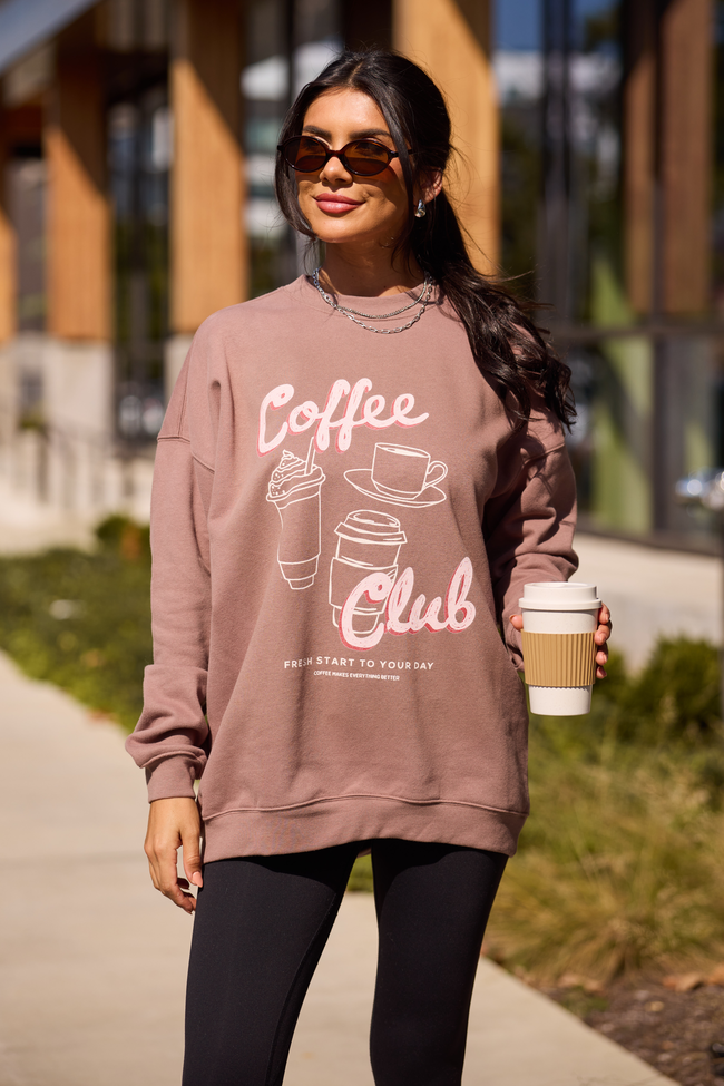 Coffee Club Mocha Graphic Sweatshirt