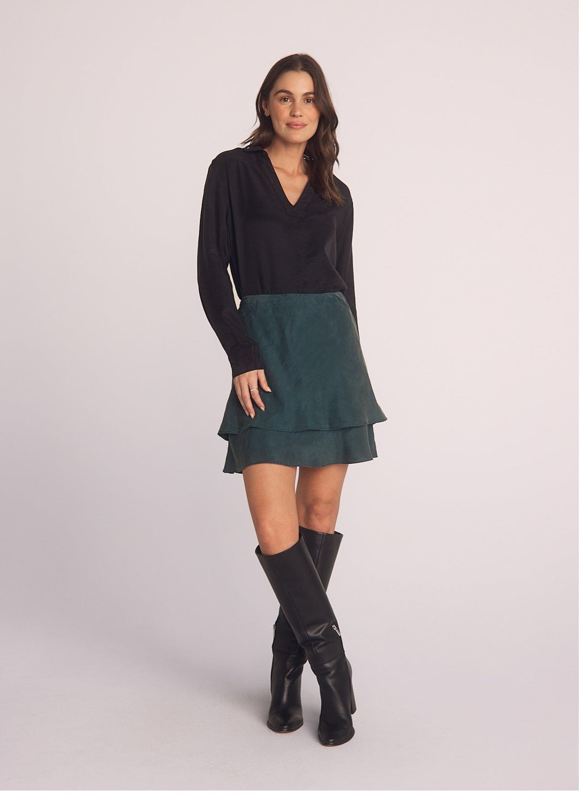 LAYERED MINI SKIRT