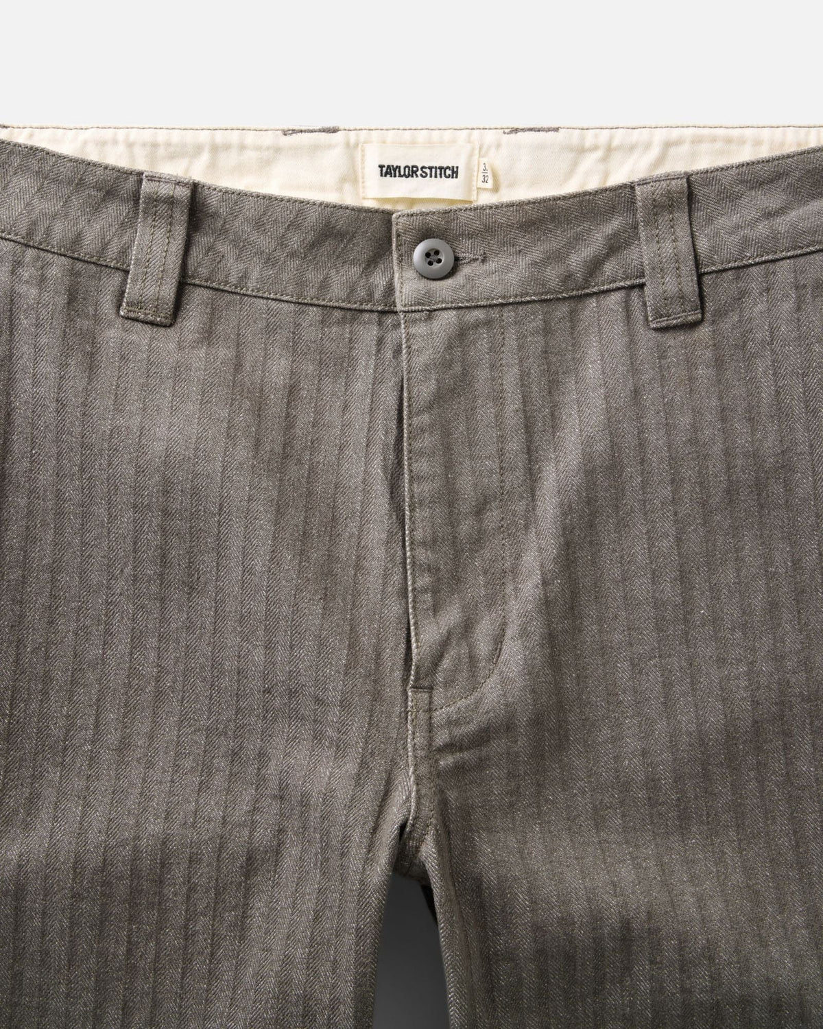 The Emlen Pant in Smoked Olive Herringbone