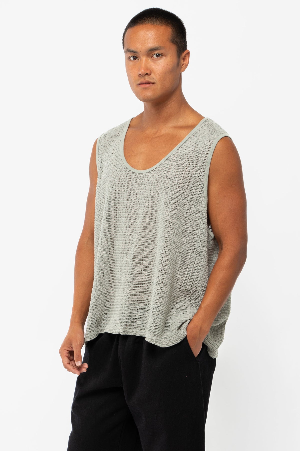 RIN15GD - Unisex Cotton Fishnet Tank Top