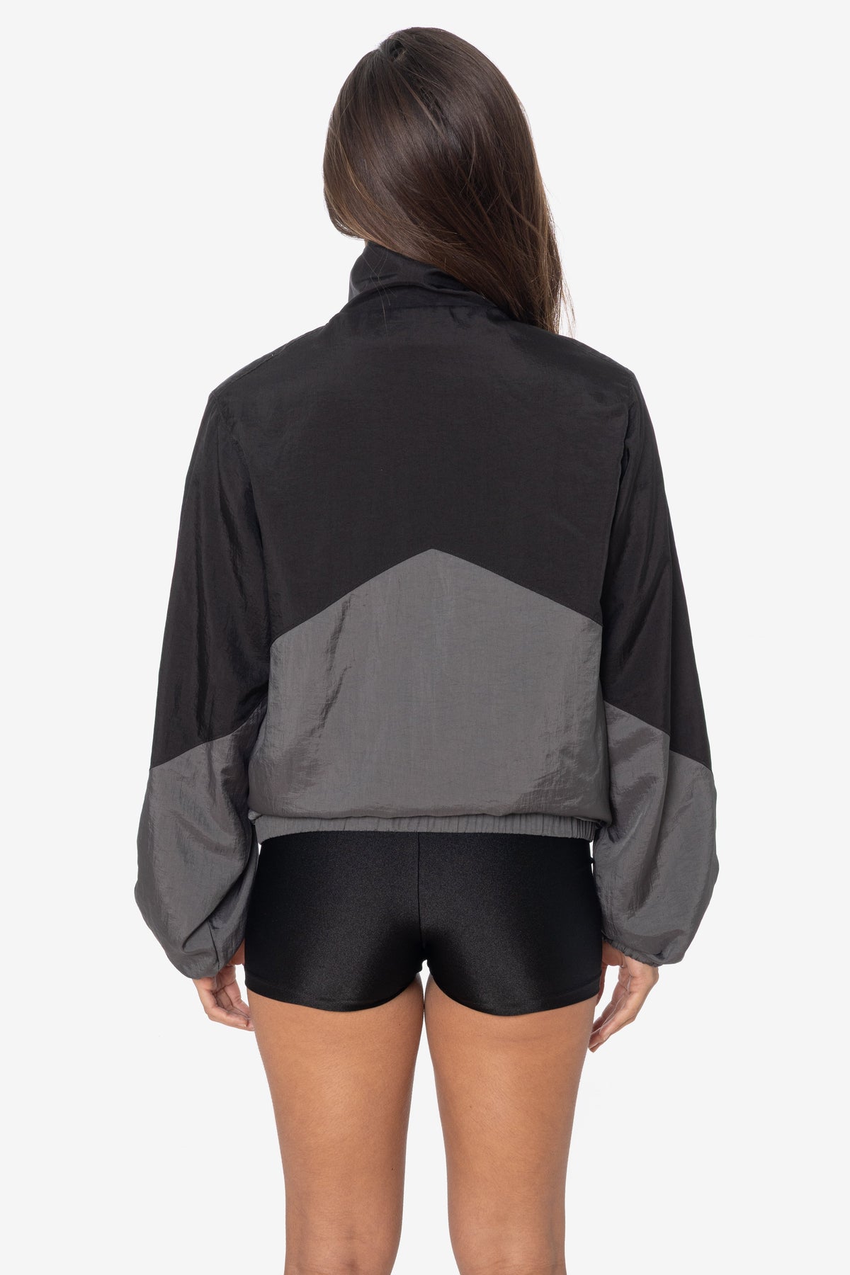 RNF555C - Nylon Crinkle Zip-Up Colorblock Windbreaker