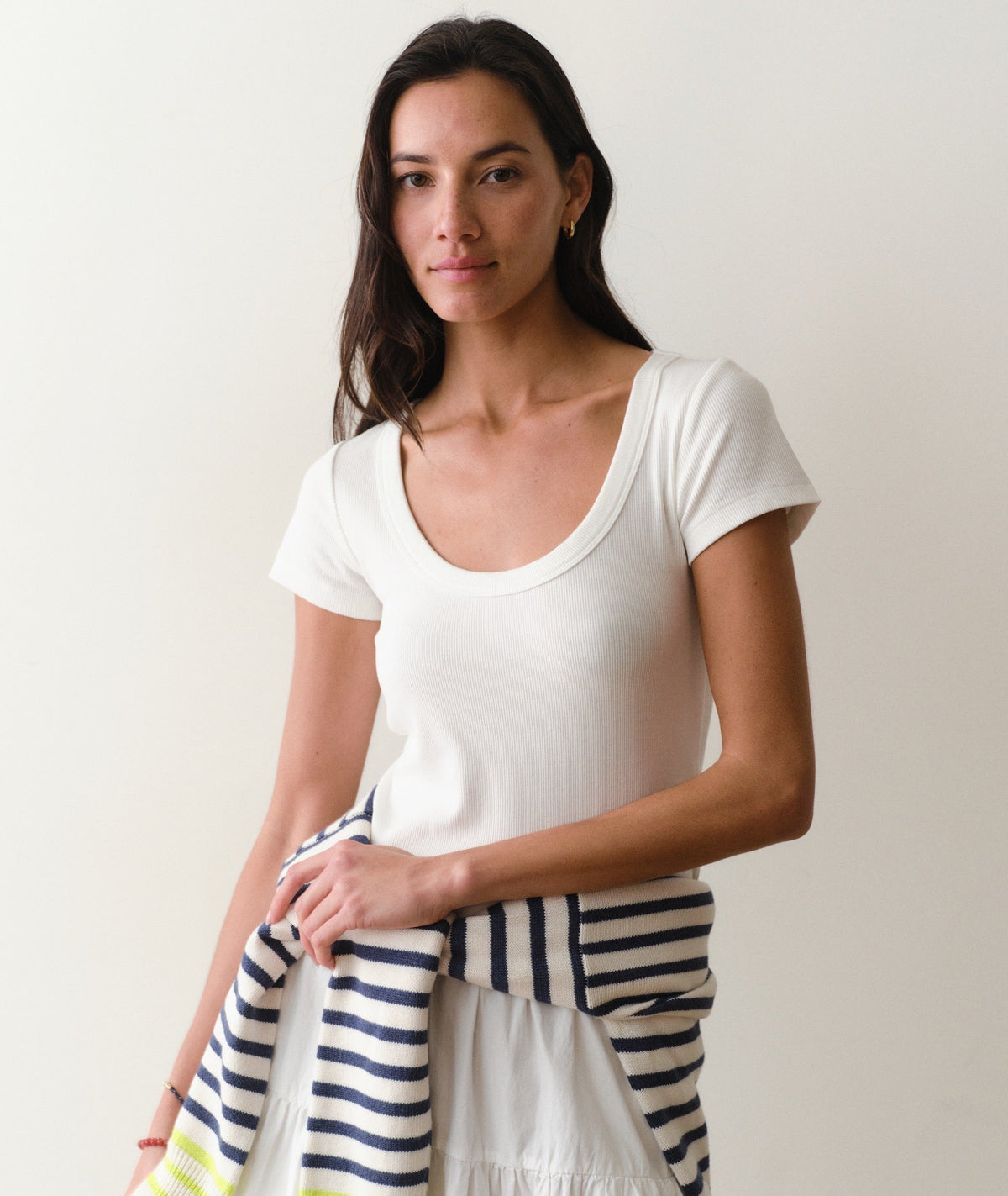 Lexi Rib Sun-In Scoop Tee