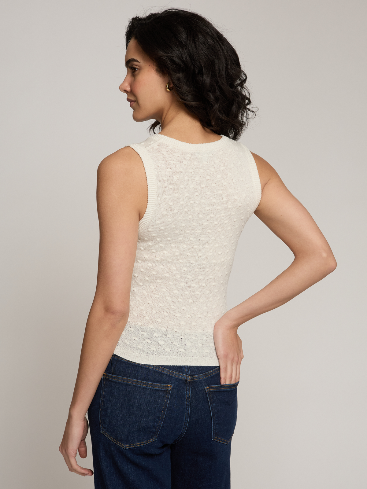 Sheer Dot Tank in Muslin