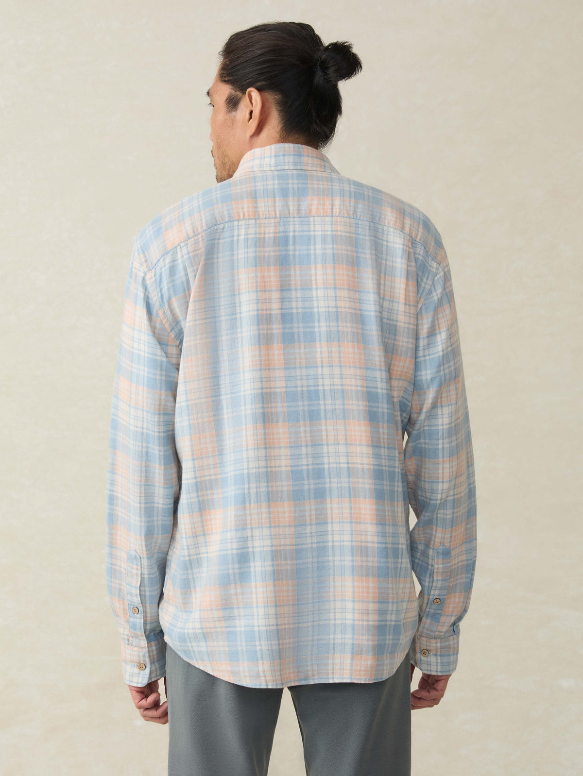 Long-Sleeve Breeze Shirt - Coral River Plaid