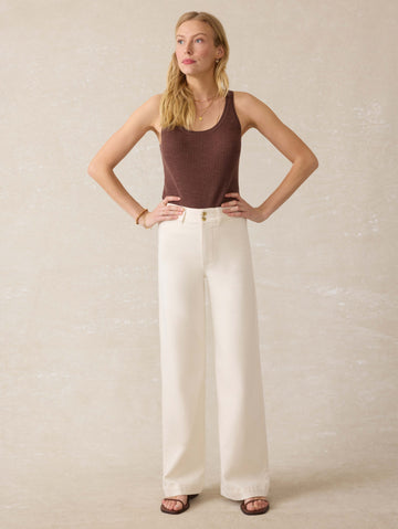 Stretch Terry Harbor Pant - Egret
