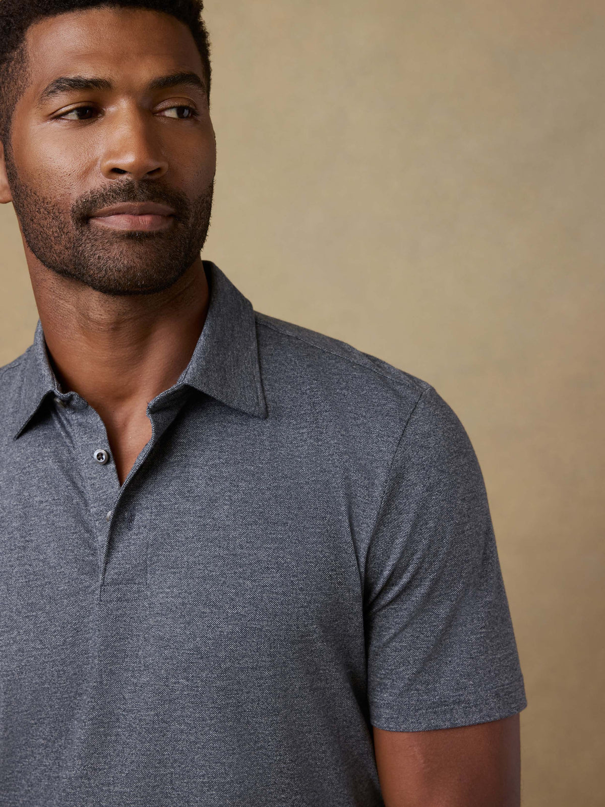 Short-Sleeve Movement Pique Polo - Dusty Iron Heather