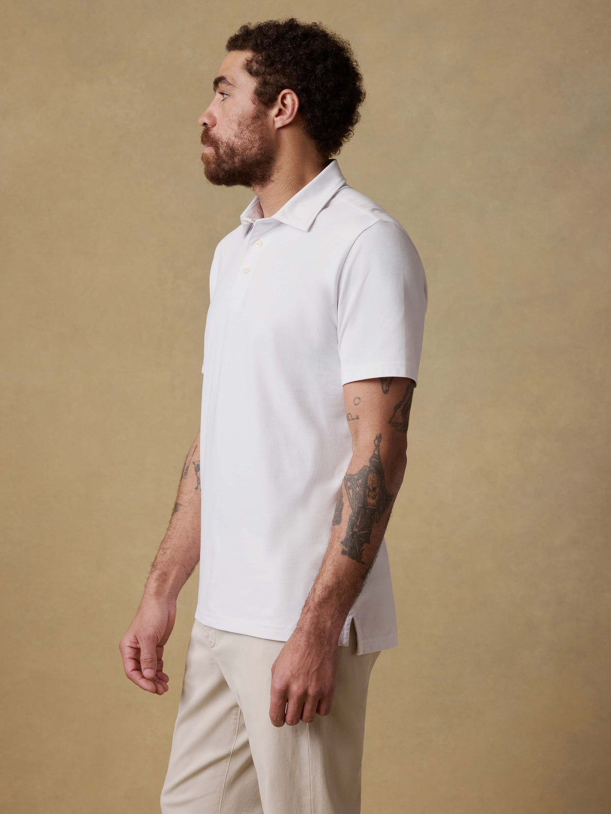 Short-Sleeve Movement Pique Polo - Pure White