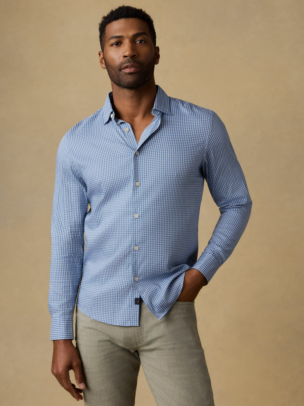 Movement Monterey Shirt - White Blue Check
