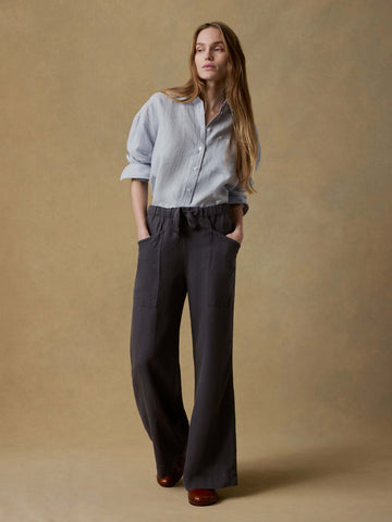 Topanga Drape Pant - Washed Black