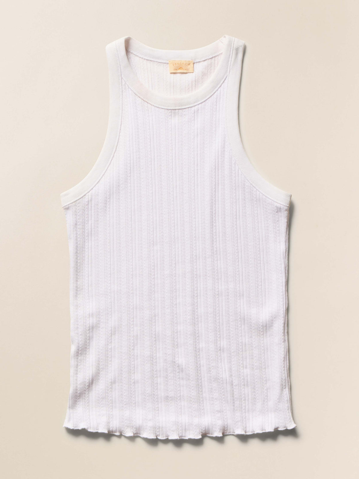Paradise Pointelle Tank - White