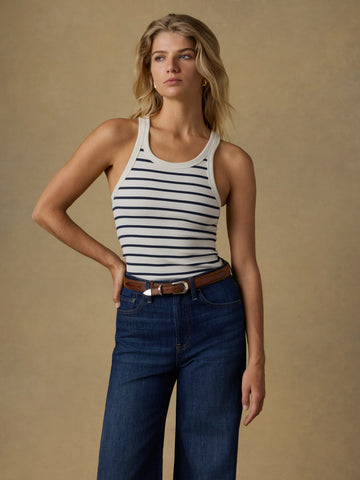 Surfside Rib Tank - Salt Air Stripe