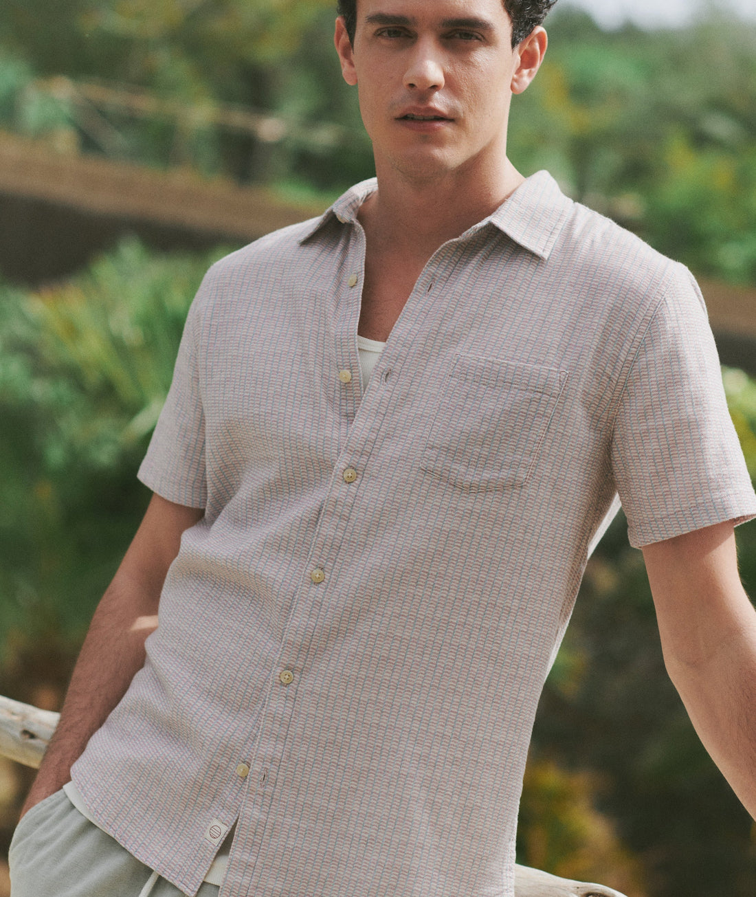 Stretch Selvage Short Sleeve Shirt