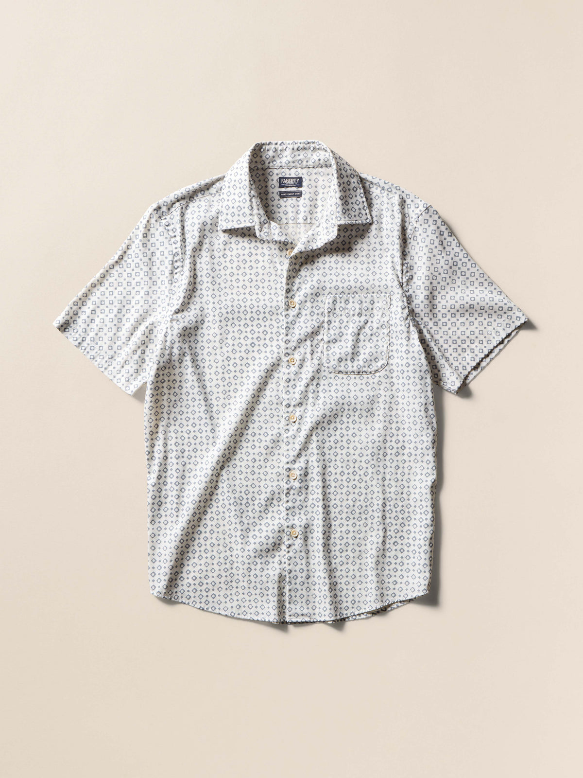 Short-Sleeve Movement Monterey Shirt - Stony Beach Diamond