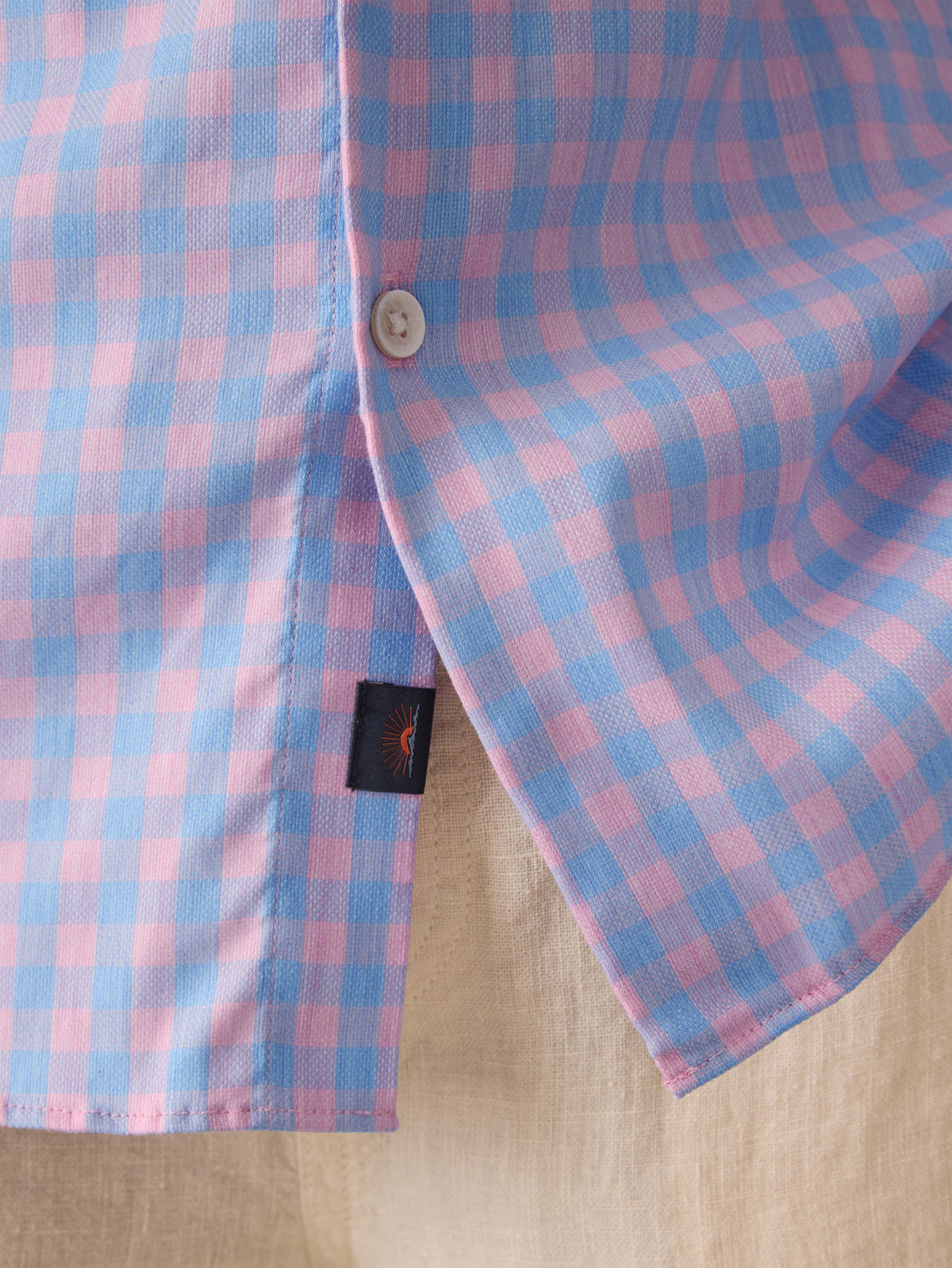 Movement Monterey Shirt - Coral Sky Gingham