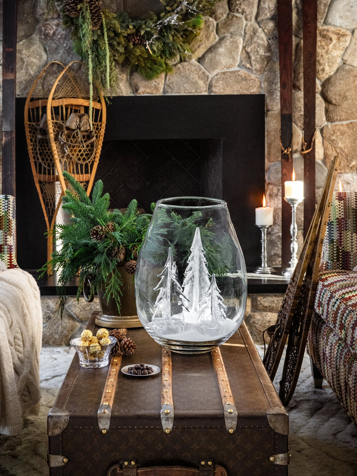 Simon Pearce Woodstock Snow Globe