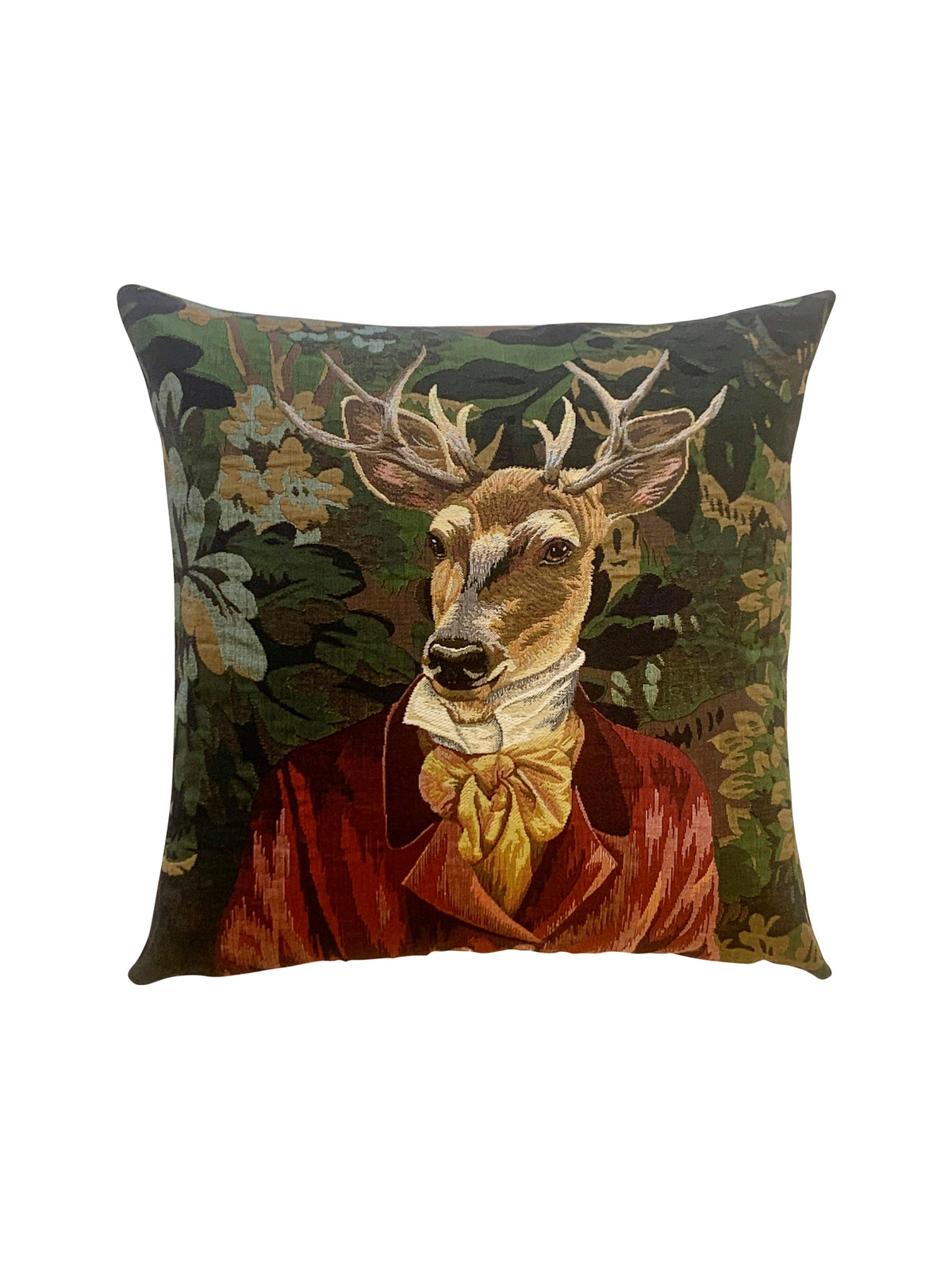 Stag with Red Jacket Pillow