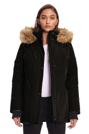 GLACIER | WOMEN'S VEGAN DOWN (RECYCLED) PARKA, BLACK
