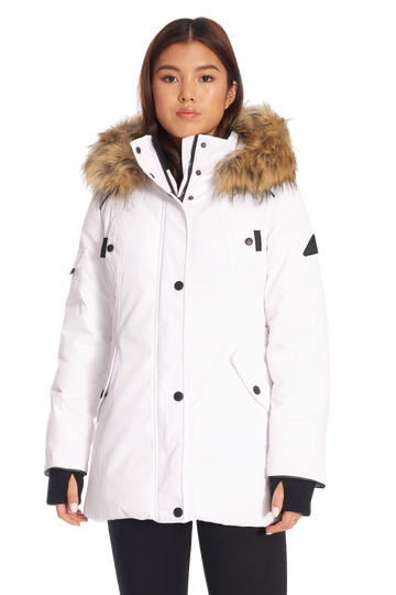 GLACIER | WOMEN'S VEGAN DOWN (RECYCLED) PARKA, WHITE