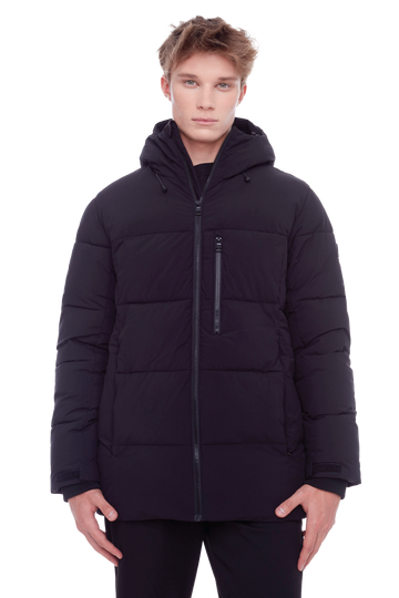 BANFF | MEN'S VEGAN DOWN (RECYCLED) PUFFER JACKET, BLACK