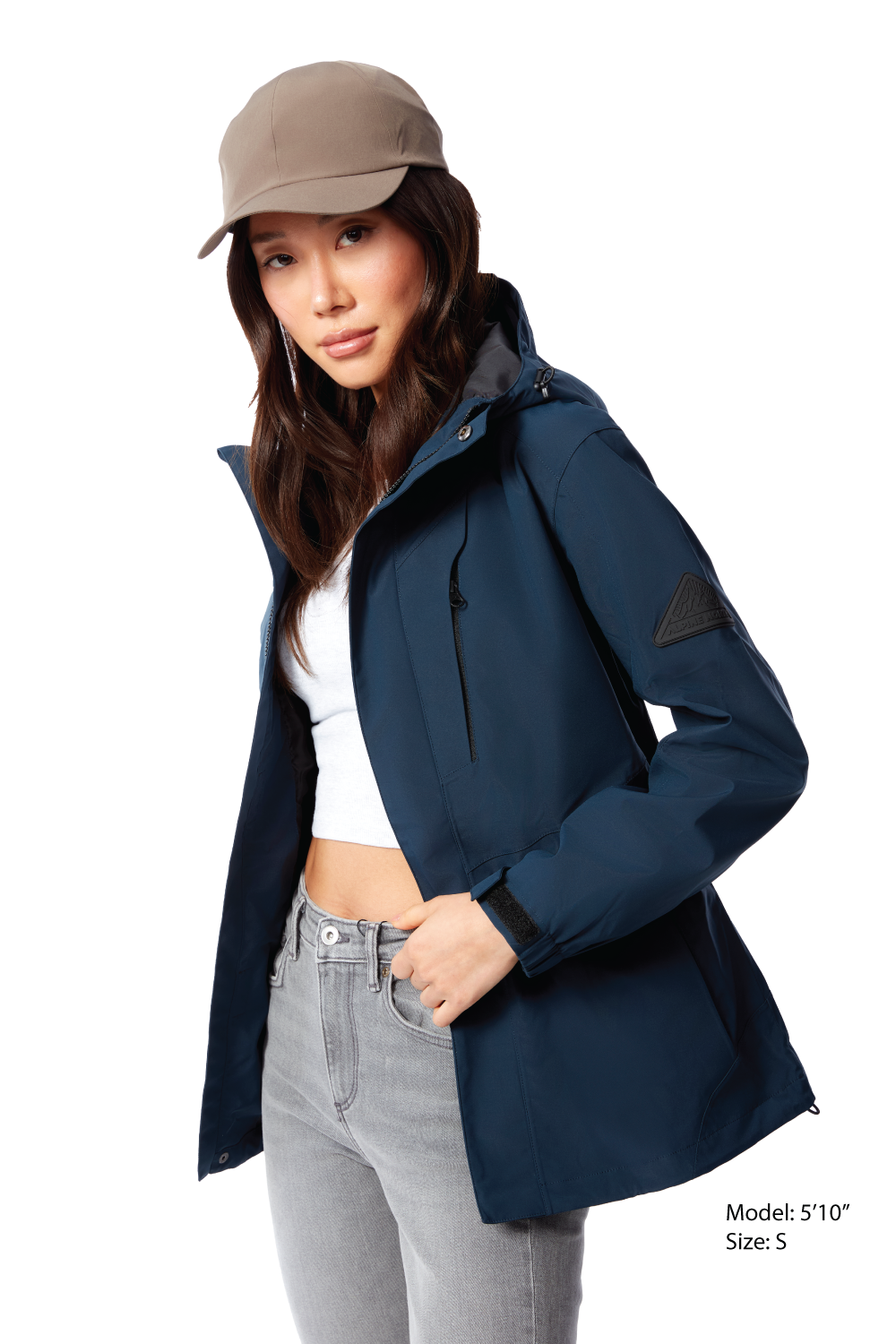 TAHSIS | WOMEN'S WATERPROOF RAIN JACKET, NAVY