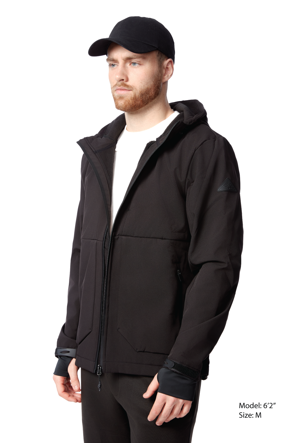 TOFINO | MEN'S FLEECE LINED WATER-REPELLENT SOFTSHELL JACKET, BLACK