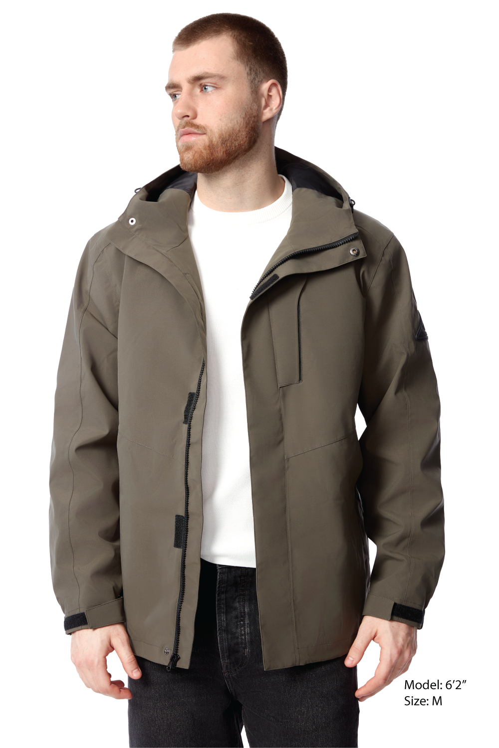 HUDSON | MEN'S RAIN JACKET, DARK OLIVE