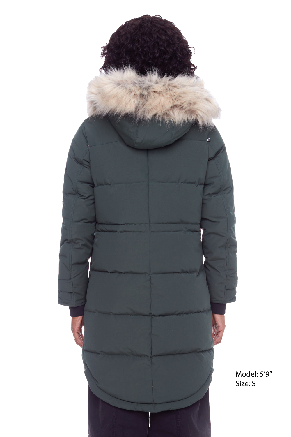 UKON | WOMEN'S VEGAN DOWN (RECYCLED) DRAWSTRING PARKA, DEEP GREEN