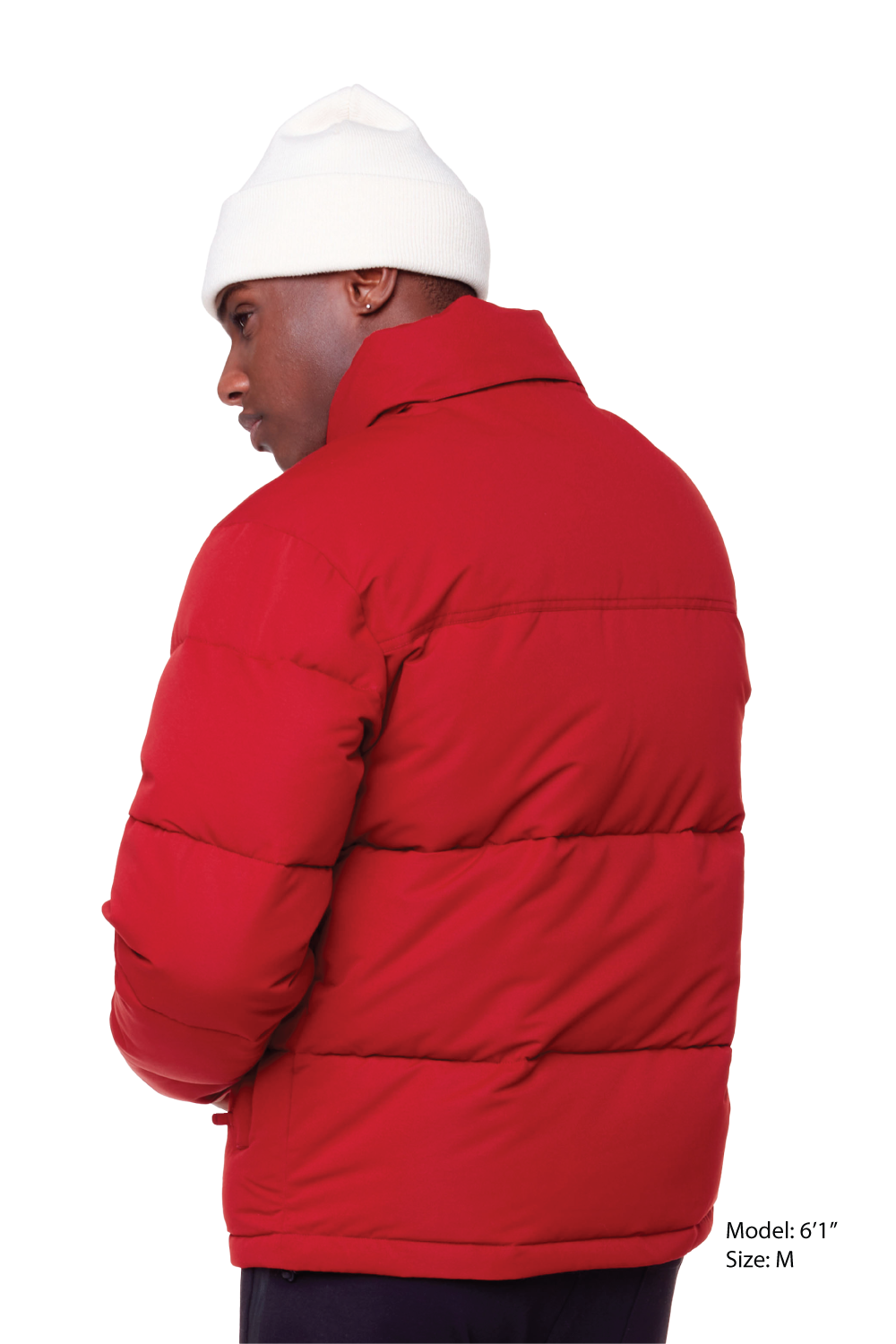 TUKTUT | MEN'S VEGAN DOWN (RECYCLED) PUFFER JACKET, DEEP RED