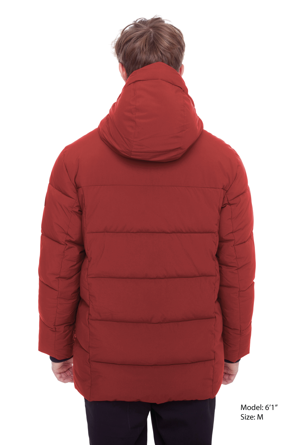 BANFF | MEN'S VEGAN DOWN (RECYCLED) PUFFER JACKET, DEEP RED